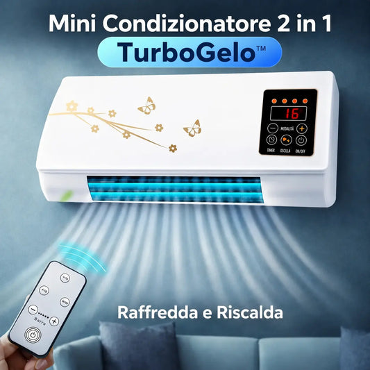 Mini Condizionatore Portatile 2 in 1 Caldo e Freddo TurboGelo™ [ULTRAPOTENTE]