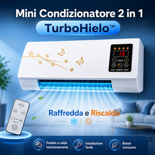 Mini Condizionatore Portatile 2 in 1 Caldo e Freddo [ULTRAPOTENTE]